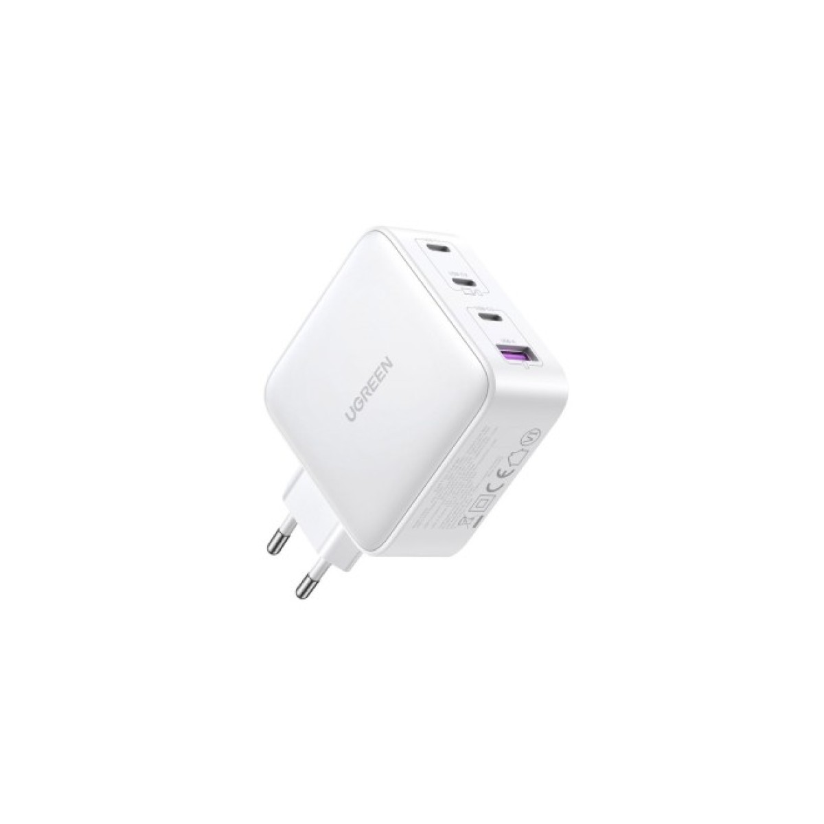 Зарядний пристрій Ugreen Nexode USB-A+3*USB-C 100W GaN Te ch Fast White (CD226/15337) 98_98.jpg - фото 2