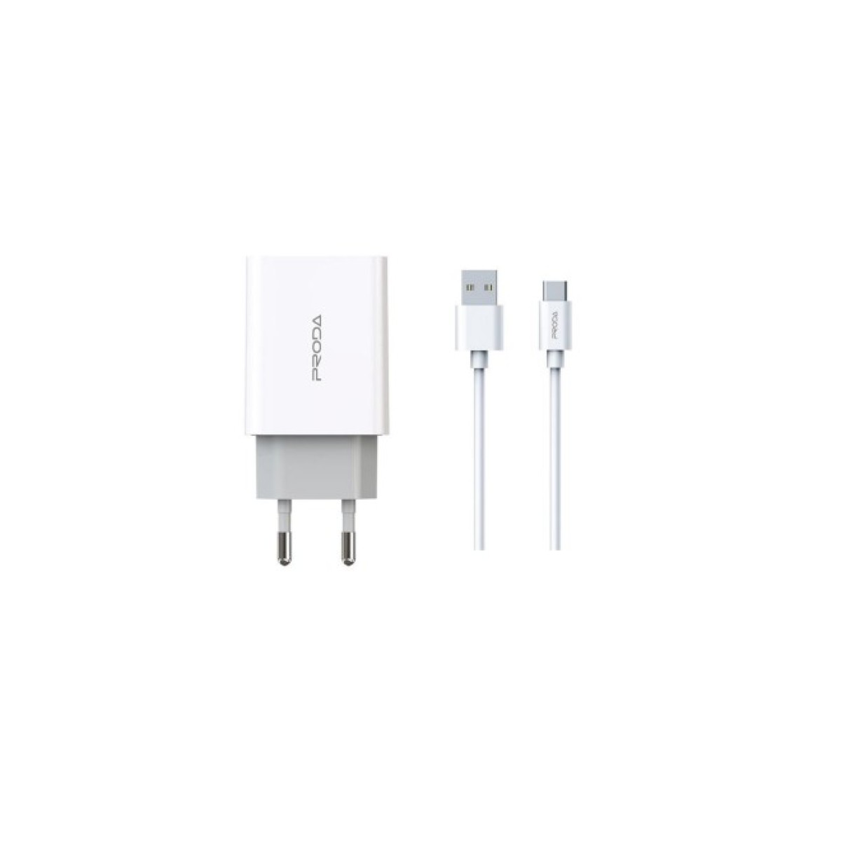 Зарядний пристрій Proda PD-A28a 2хUSB 2.4A + USB Type-C 1.0m (PD-A28c-WH) 256_256.jpg