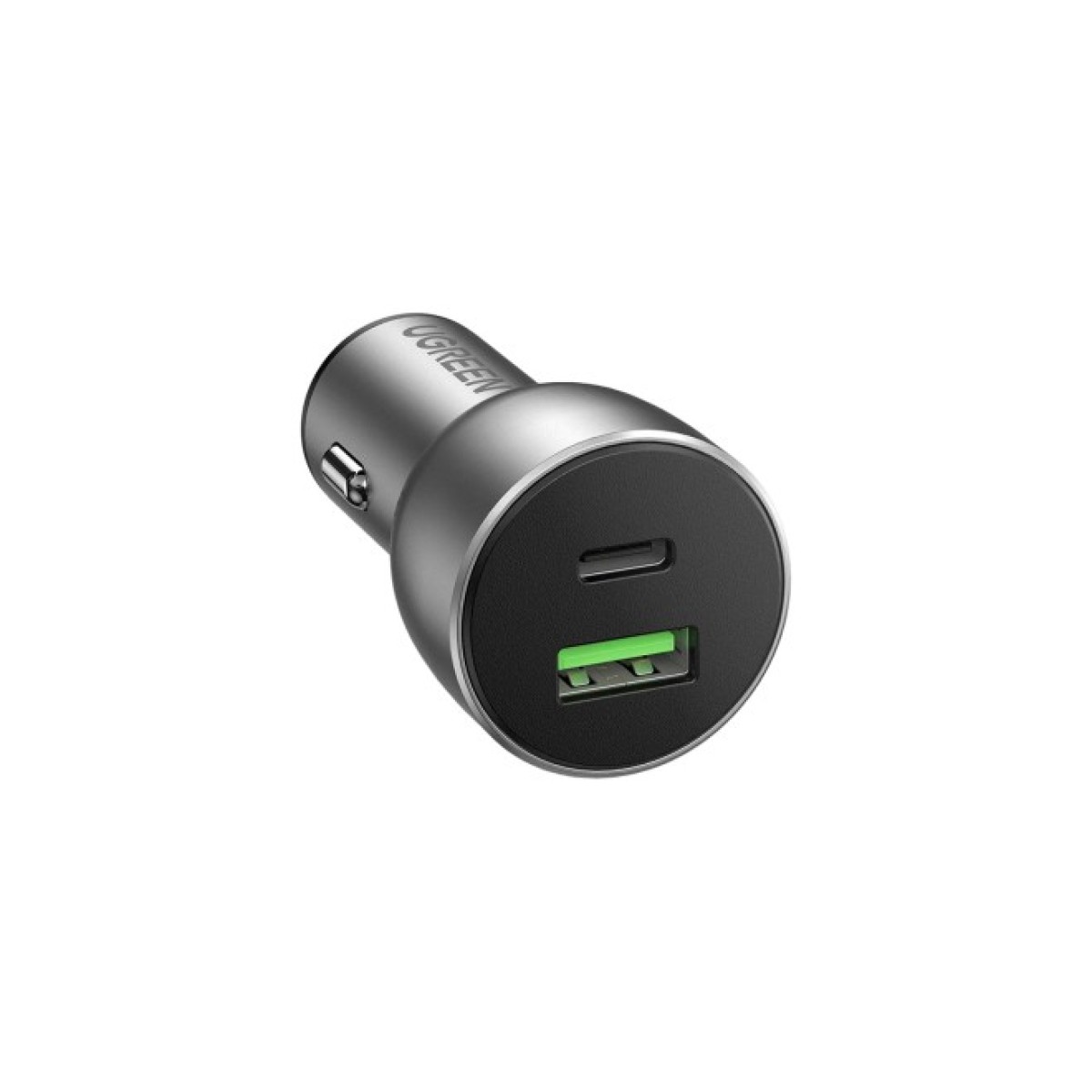 Зарядний пристрій Ugreen QC 3.0+QC 3.0 Dual USB-A 36W Fast Car Charger Space Grey (CD213) (60980) 98_98.jpg - фото 5