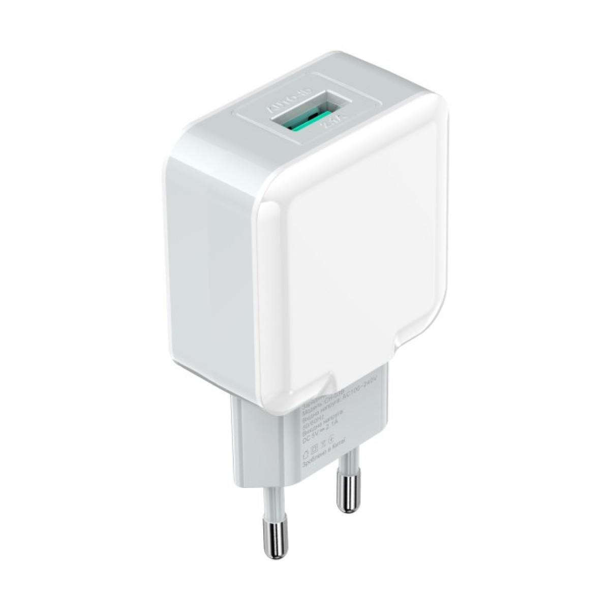 Зарядний пристрій Grand-X USB 5V 2,1A White + cable USB -> micro USB, Cu (CH-03UMW) 98_98.jpg - фото 2