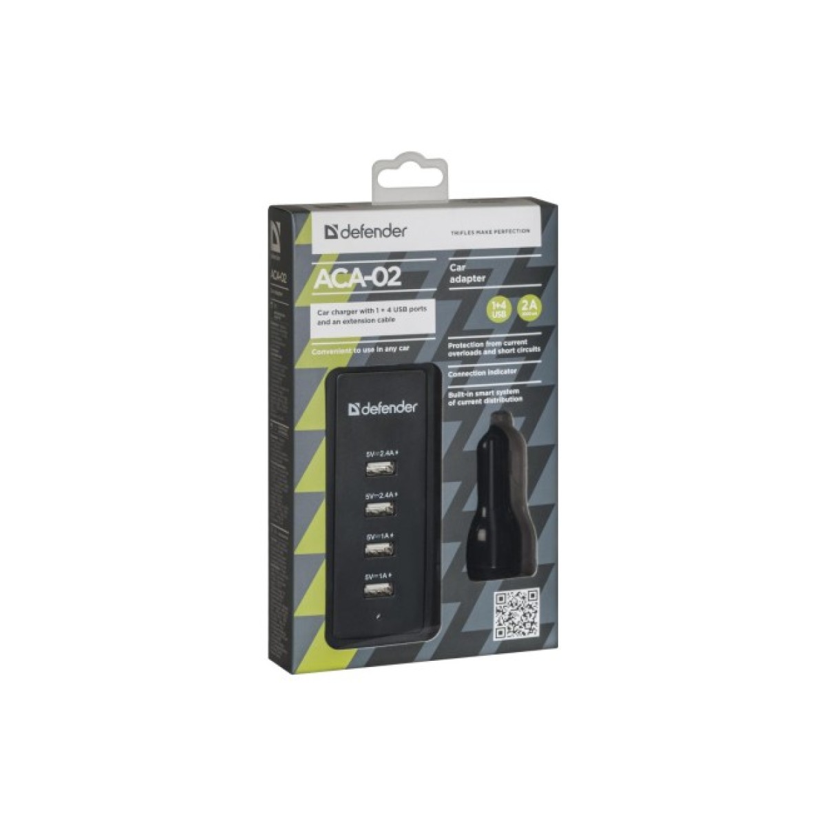 Зарядний пристрій Defender ACA-02 авто,5 портов USB, 5V / 9.2A (83568) 98_98.jpg - фото 5