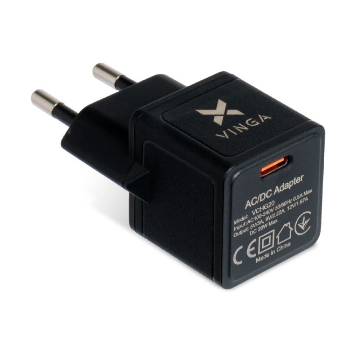Зарядний пристрій Vinga USB-C 20W PowerDelivery Wall Charger (VCHG20) 98_98.jpg - фото 1