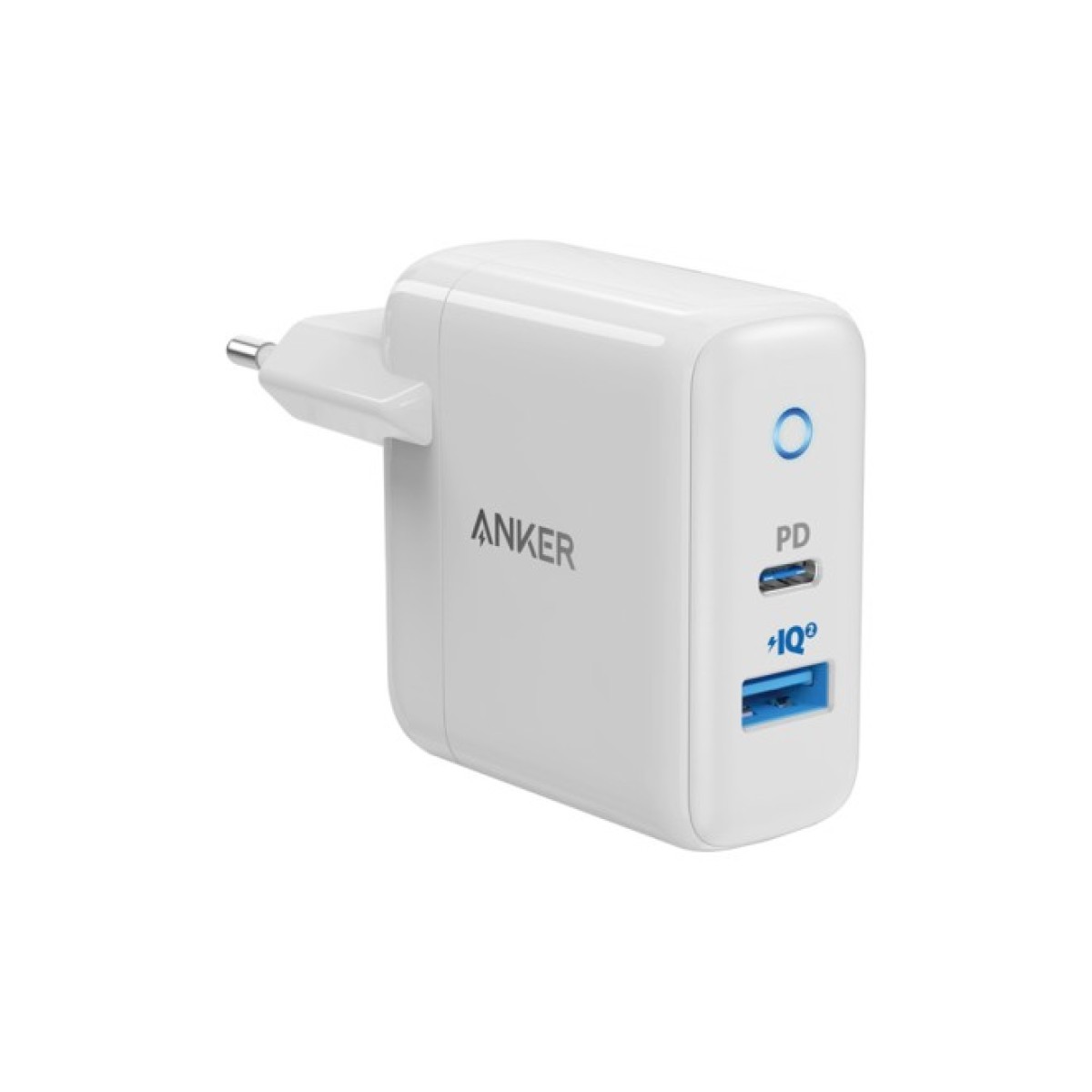 Зарядний пристрій Anker PowerPort PD+ 2 - 20W 1xPD 15W 1xUSB (White) (A2636G21) 256_256.jpg