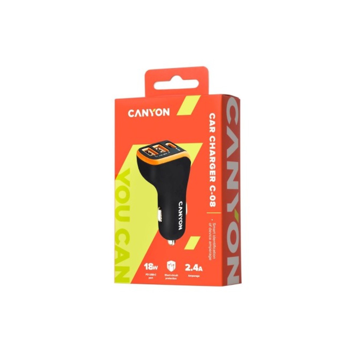 Зарядний пристрій Canyon Universal 3xUSB car adapter Black+Purple (CNE-CCA08PU) 98_98.jpg - фото 2