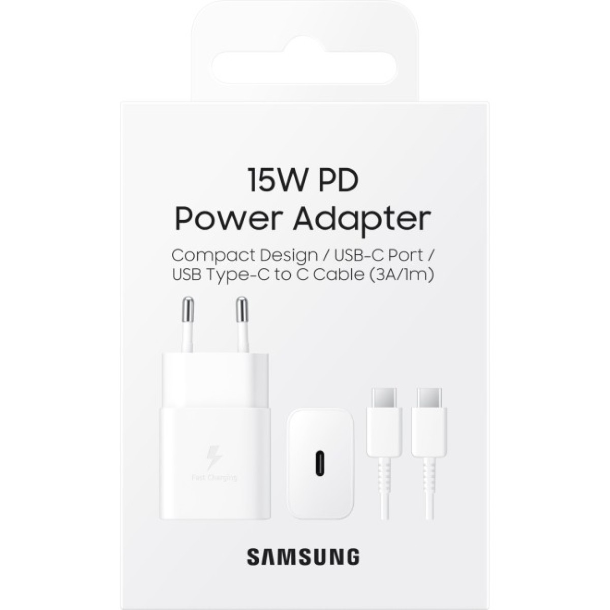 Зарядное устройство Samsung 15W Power Adapter (w C to C Cable) White (EP-T1510XWEGRU) 98_98.jpg - фото 4