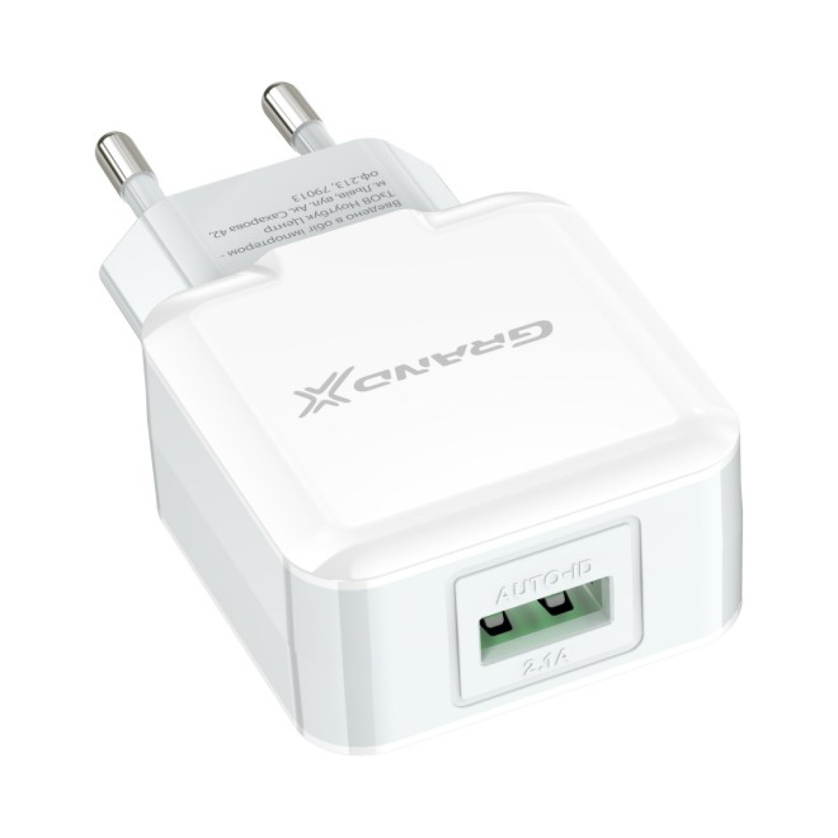 Зарядний пристрій Grand-X USB 5V 2,1A White + cable USB -> micro USB, Cu (CH-03UMW) 98_98.jpg - фото 4