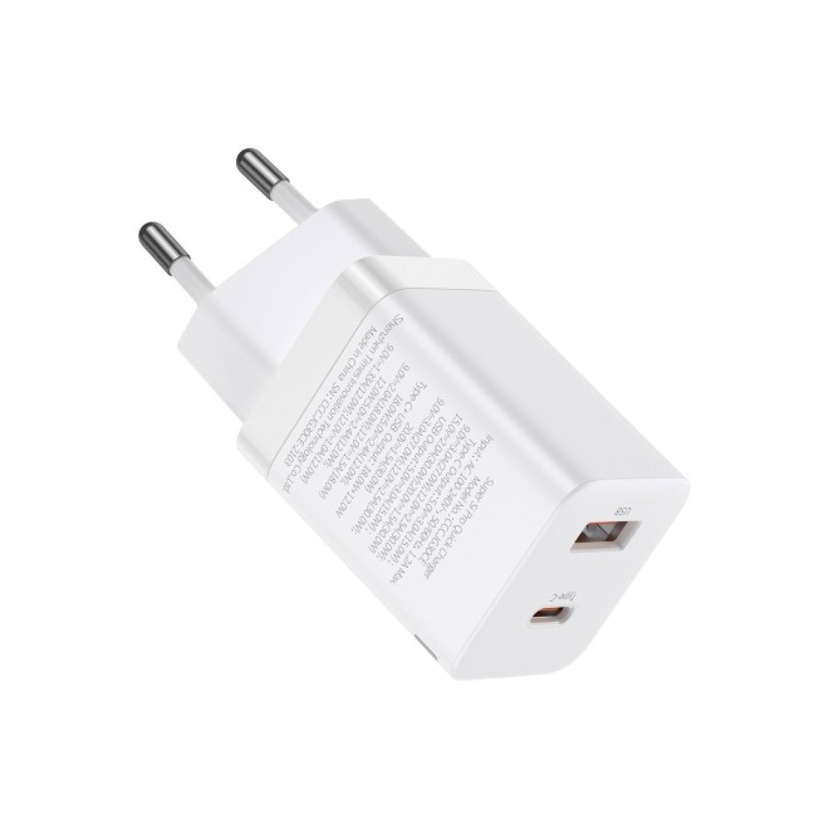 Зарядний пристрій Baseus Super Si Pro C+U 30W (CCSUPP-E02) white (948117) 98_98.jpg - фото 4