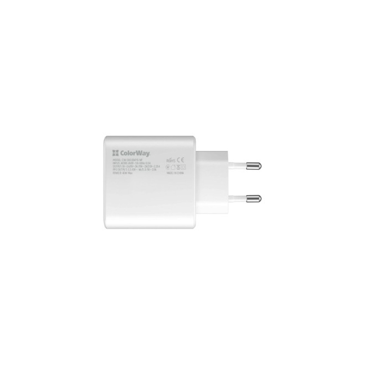 Зарядний пристрій ColorWay Power Delivery Port PPS USB Type-C (45W) white (CW-CHS034PD-WT) 98_98.jpg - фото 2