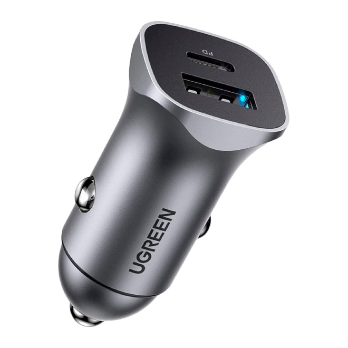 Зарядний пристрій Ugreen CD130 20W USB + Type-C PD Car Charger (Gray) (30780) 256_256.jpg