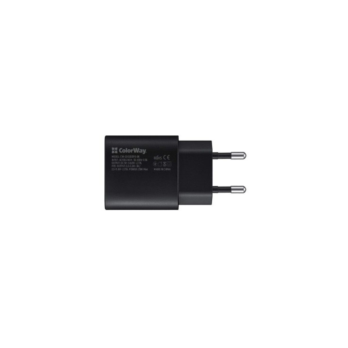 Зарядний пристрій ColorWay Power Delivery Port PPS USB Type-C (25W) black (CW-CHS033PD-BK) 98_98.jpg - фото 2