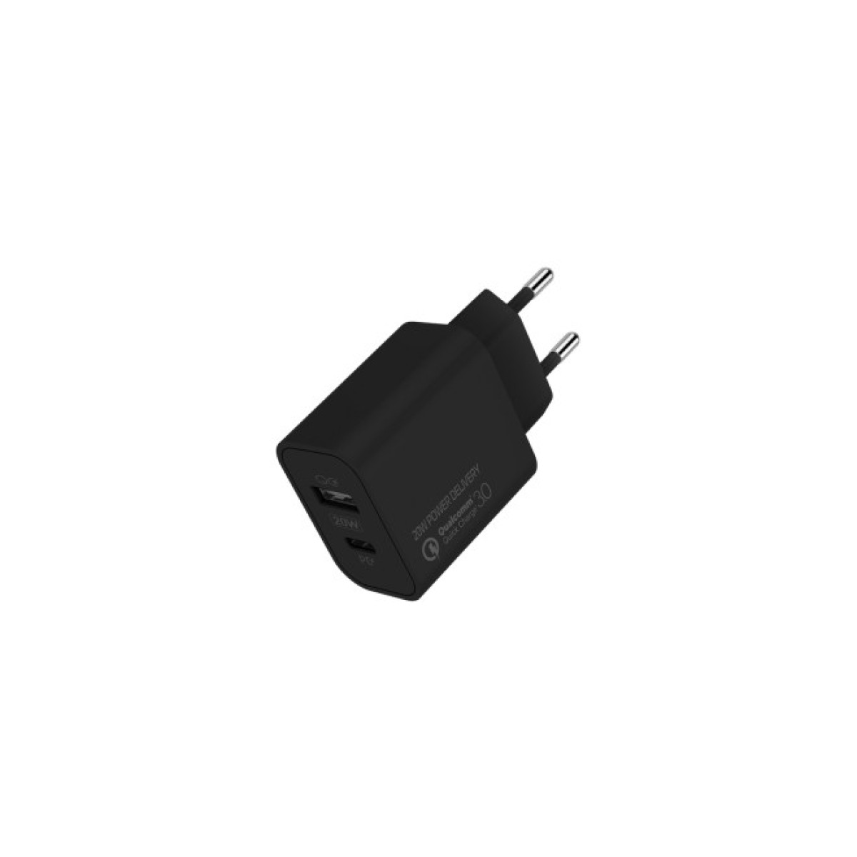 Зарядний пристрій ColorWay Type-C PD + USB QC3.0 (20W) V2 black (CW-CHS025QPD-BK) 256_256.jpg