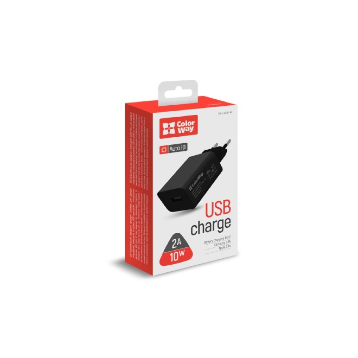 Зарядний пристрій ColorWay 1USB AUTO ID 2A (10W) black (CW-CHS012-BK) 98_98.jpg - фото 5