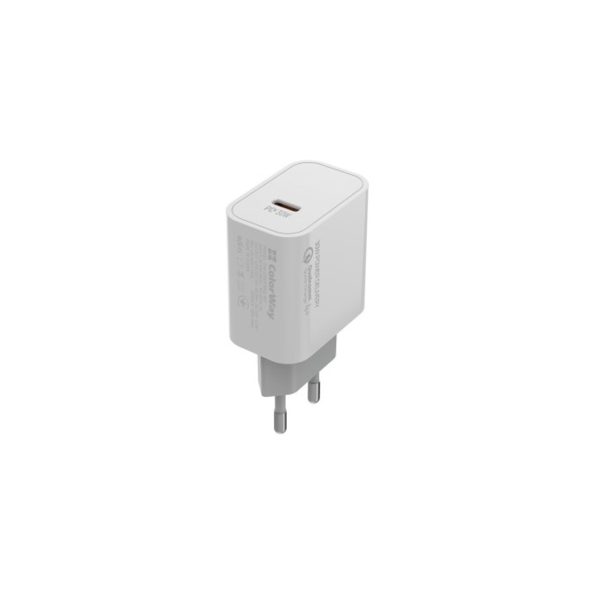 Зарядний пристрій ColorWay PD Port PPS USB Type-C (30W) white (CW-CHS038PD-WT) 256_256.jpg