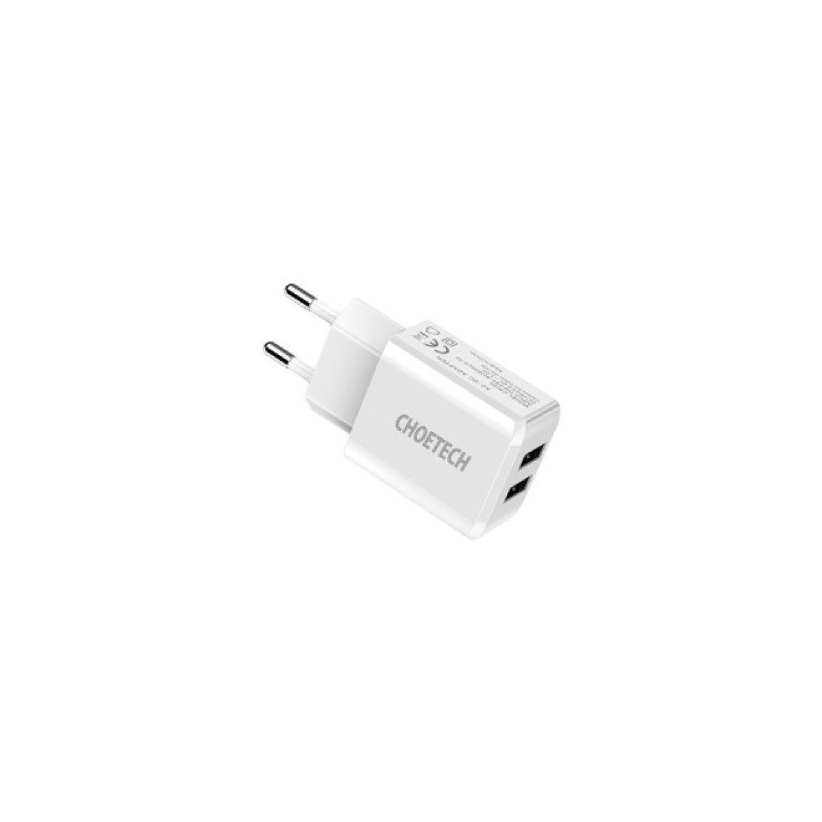 Зарядний пристрій Choetech 2xUSB 5V/2A (C0030EU-WH) 98_98.jpg - фото 7