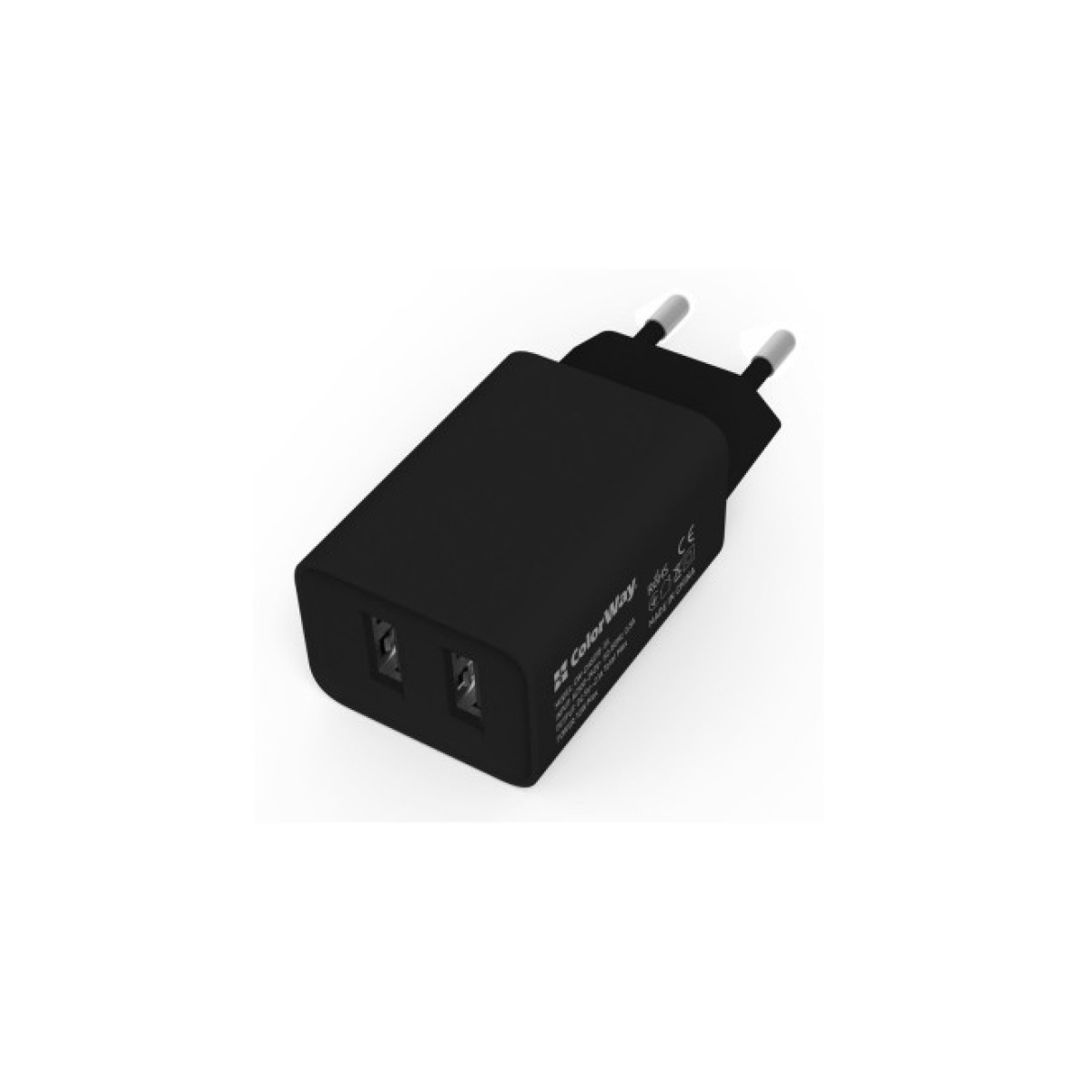 Зарядний пристрій ColorWay 2USB AUTO ID 2.1A (10W) black (CW-CHS015-BK) 256_256.jpg