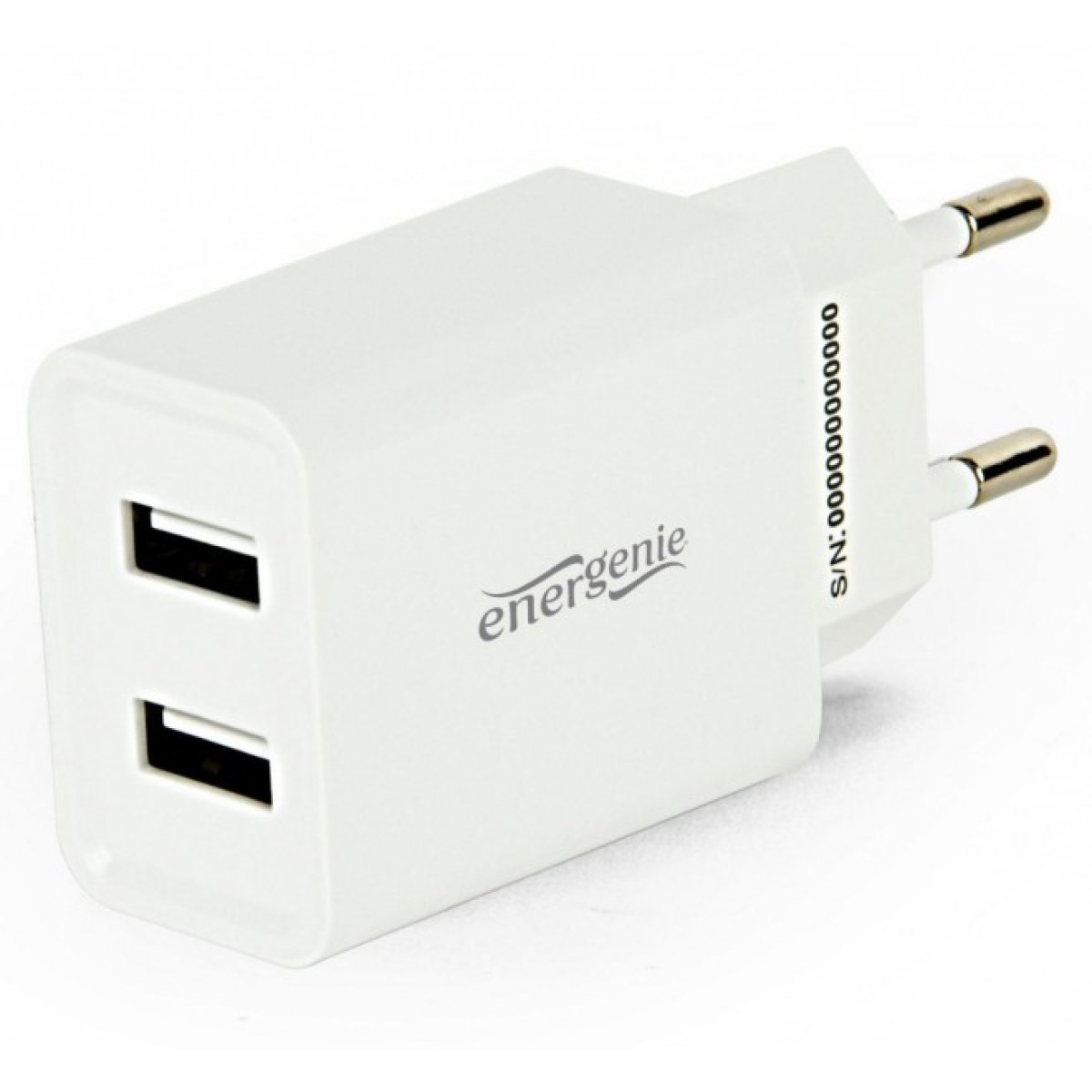 Зарядний пристрій EnerGenie USB 2.1A, white (EG-U2C2A-03-W) 98_98.jpg - фото 1