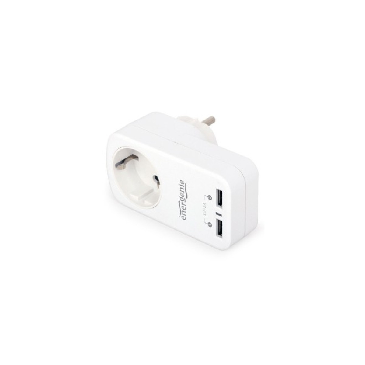 Зарядний пристрій EnerGenie 2 USB по 2.1A со сквозной розеткой (EG-ACU2-01-W) 98_98.jpg - фото 2