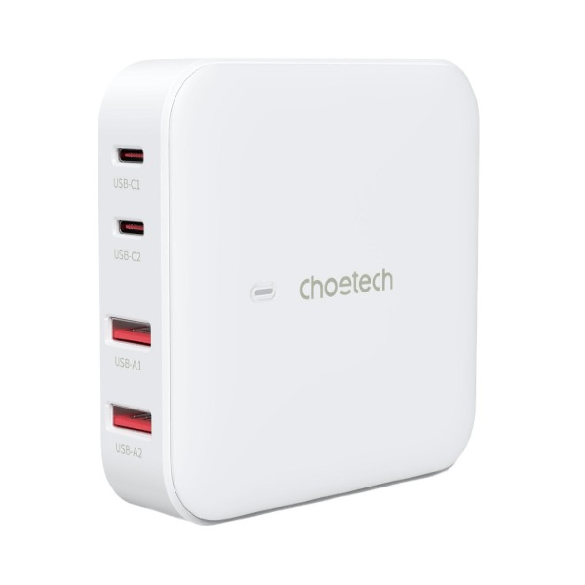 Зарядний пристрій Choetech GaN 2 USB-A / 2 USB-C 100W QC3.0/PD/PPS (PD8008-EU-WH) 98_98.jpg - фото 1