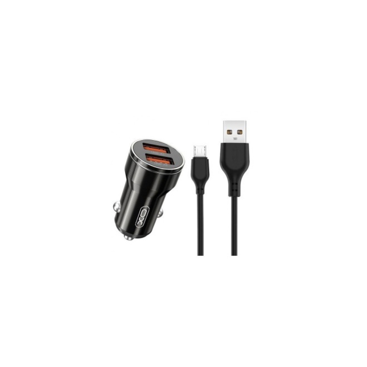 Зарядний пристрій XO CC48 Smart Metal 2USB + cable MicroUSB (XO-CC48m-BK) 256_256.jpg