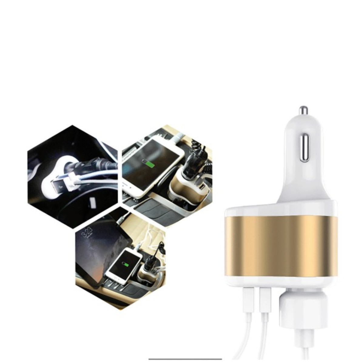 Зарядний пристрій XoKo CC-303 2 USB 2.1A Gold / White (CC-303-GDWH) 98_98.jpg - фото 3