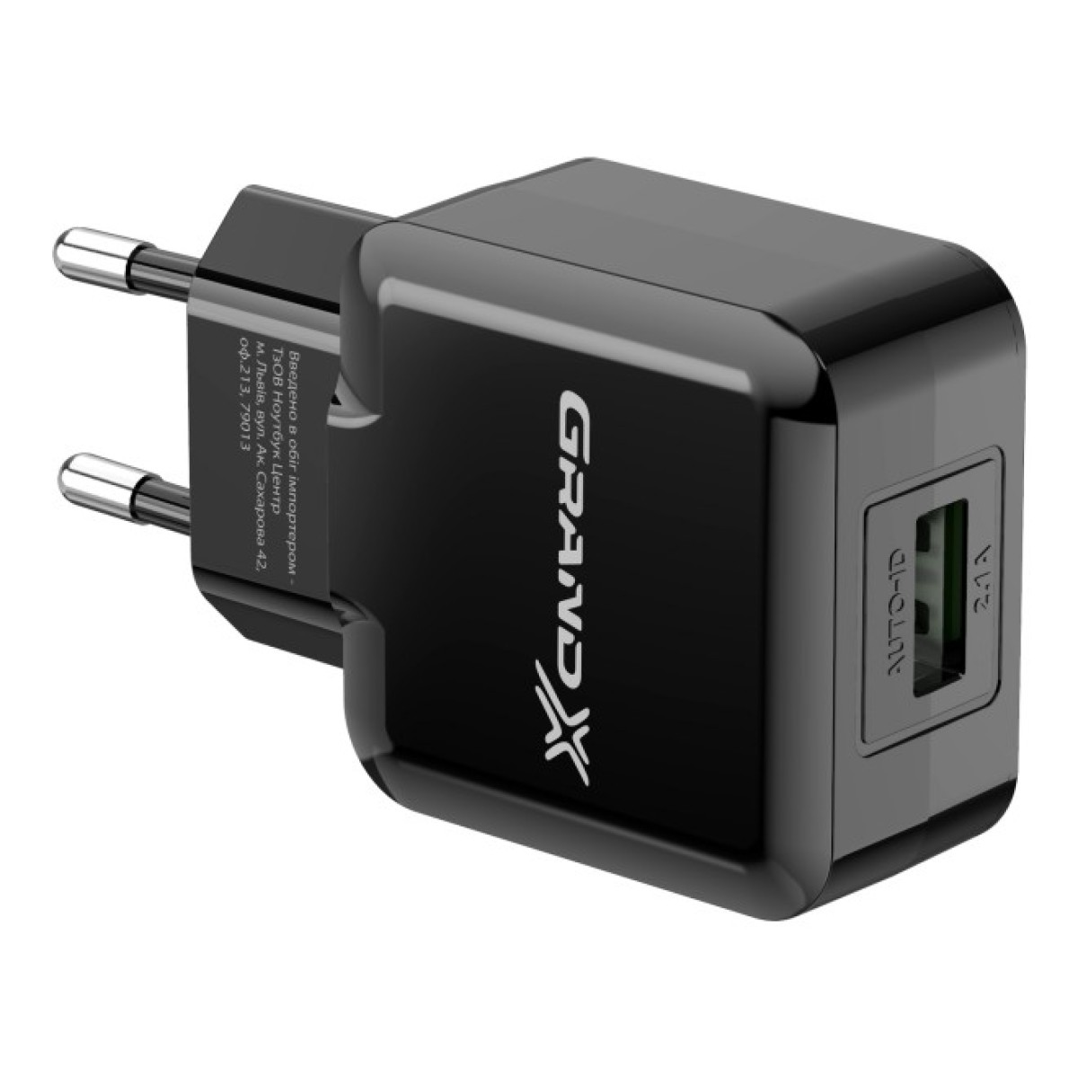 Зарядний пристрій Grand-X 1*USB, 2,1A, Black, + cable USB -> Lightning, Cu, 2.1А, 1m (CH03LTB) 98_98.jpg - фото 2