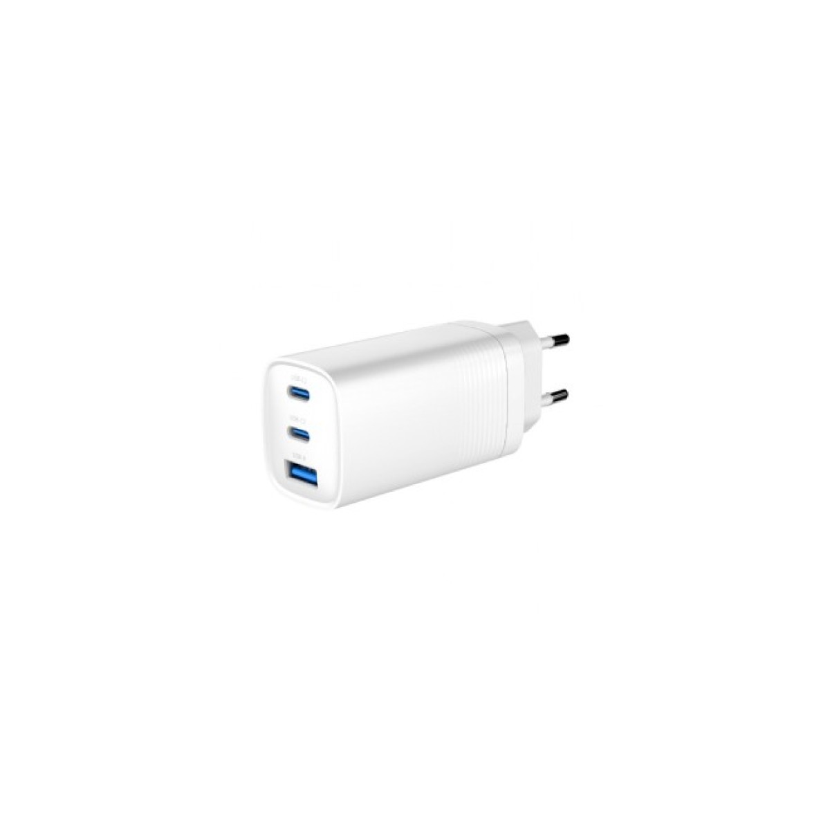 Зарядний пристрій Gembird USB-A + 2xType-C (PD18W + QC3.0 27W) white (TA-UC-PDQC65-01-W) 256_256.jpg
