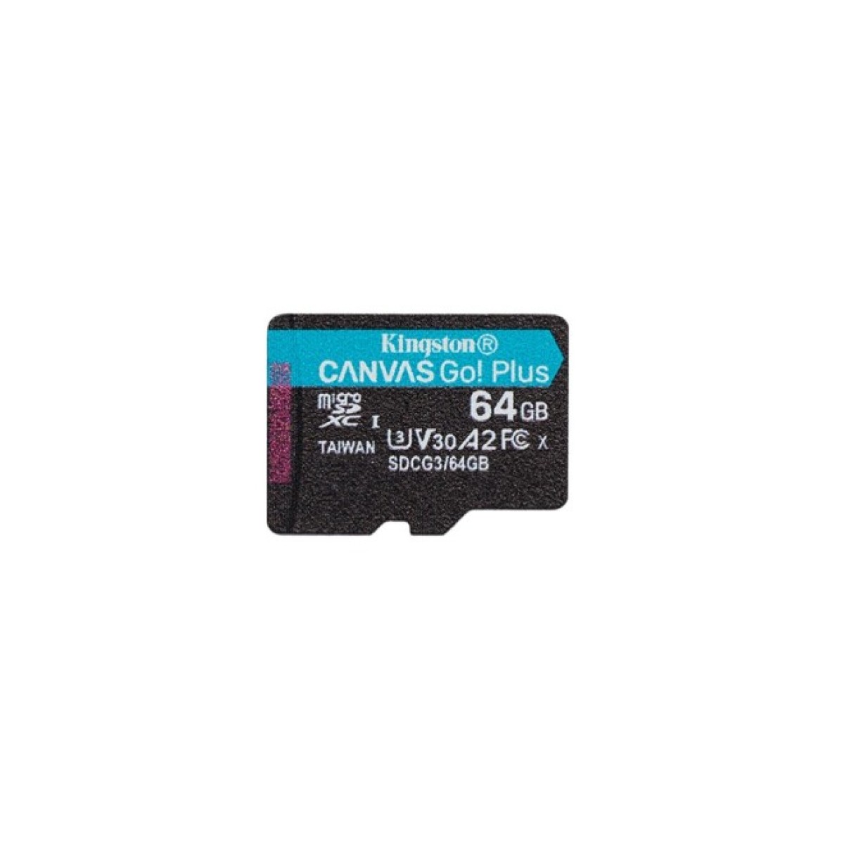 Карта пам'яті Kingston 64GB microSD class 10 UHS-I U3 A2 Canvas Go Plus (SDCG3/64GBSP) 98_98.jpg - фото 1