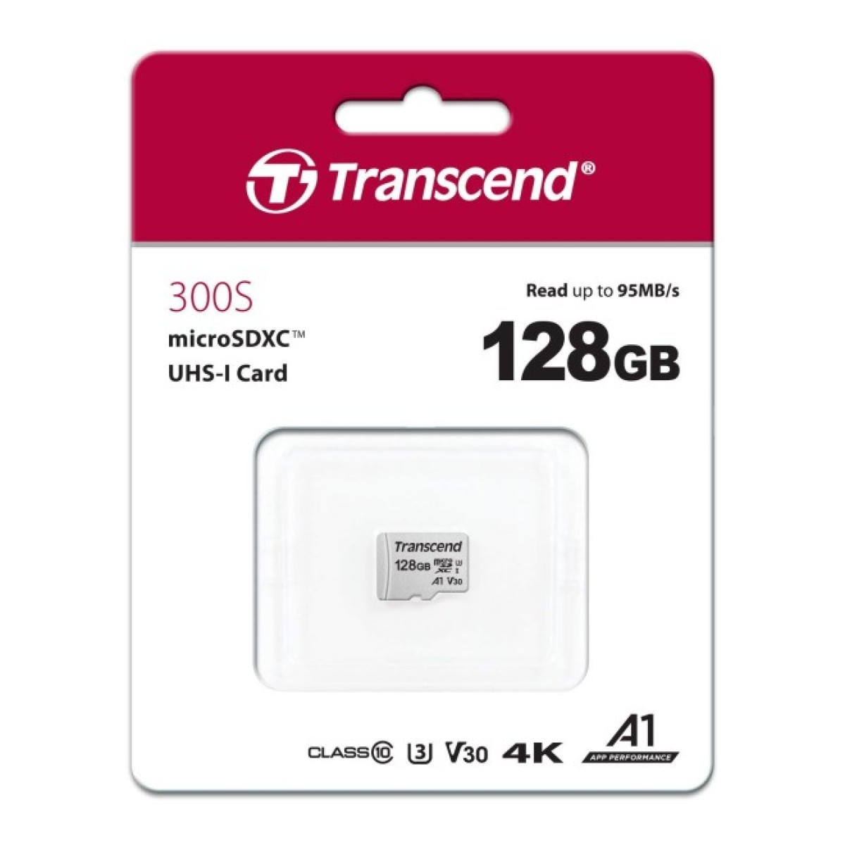 Карта пам'яті Transcend 128GB microSDXC class 10 UHS-I U3 A1 (TS128GUSD300S) 98_98.jpg - фото 2
