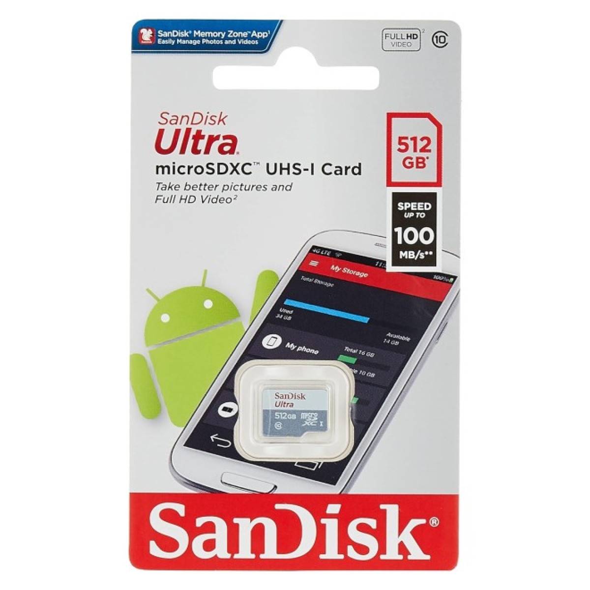 Карта памяти SanDisk 512GB microSDXC class 10 UHS-I Ultra (SDSQUNR-512G-GN3MN) 98_98.jpg - фото 3