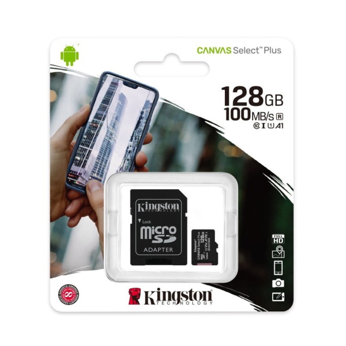 Карта пам'яті Kingston 128GB micSDXC class 10 A1 Canvas Select Plus (SDCS2/128GB) 98_98.jpg - фото 3