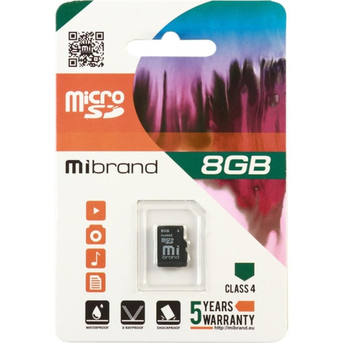 Карта пам'яті Mibrand 8GB microSD class 4 (MICDC4/8GB) 256_256.jpg