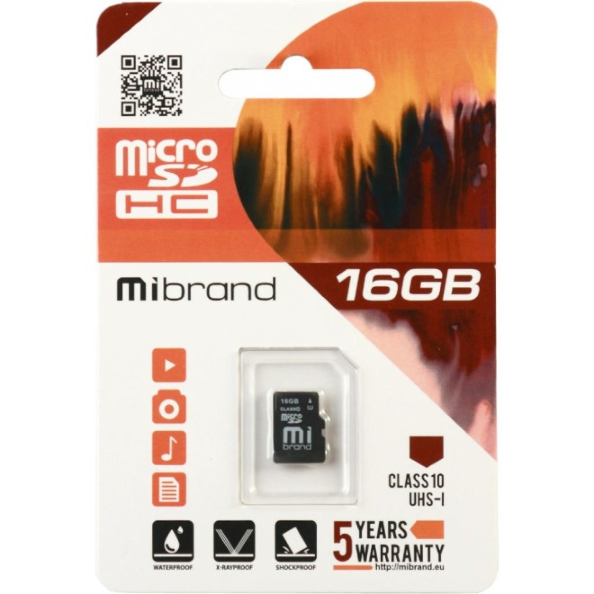 Карта пам'яті Mibrand 16GB microSDHC class 10 UHS-I (MICDHU1/16GB) 256_256.jpg