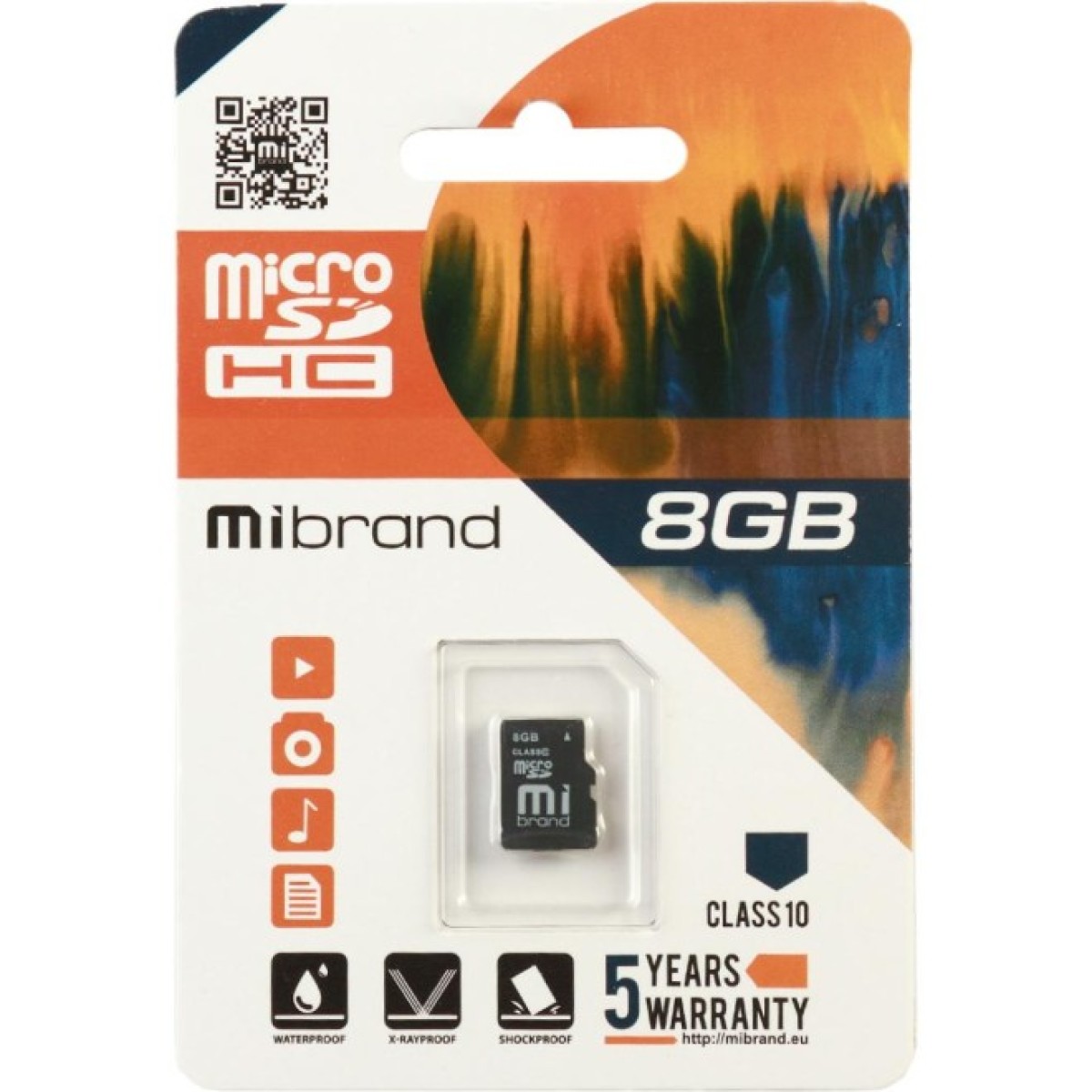 Карта пам'яті Mibrand 8GB microSDHC class 10 (MICDHC10/8GB) 256_256.jpg