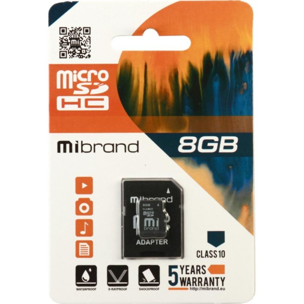 Карта пам'яті Mibrand 8GB microSDHC class 10 (MICDHC10/8GB-A) 256_256.jpg