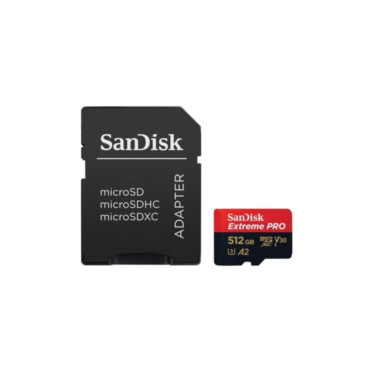 Карта пам'яті SanDisk 512 GB microSDXC UHS-I U3 Extreme Pro+SD Adapter (SDSQXCD-512G-GN6MA) 256_256.jpg