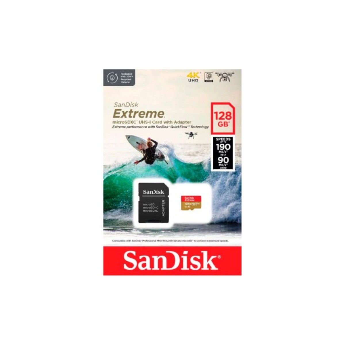 Карта пам'яті SanDisk 128GB microSD class 10 UHS-I Extreme For Action Cams and Dro (SDSQXAA-128G-GN6AA) 98_98.jpg - фото 2