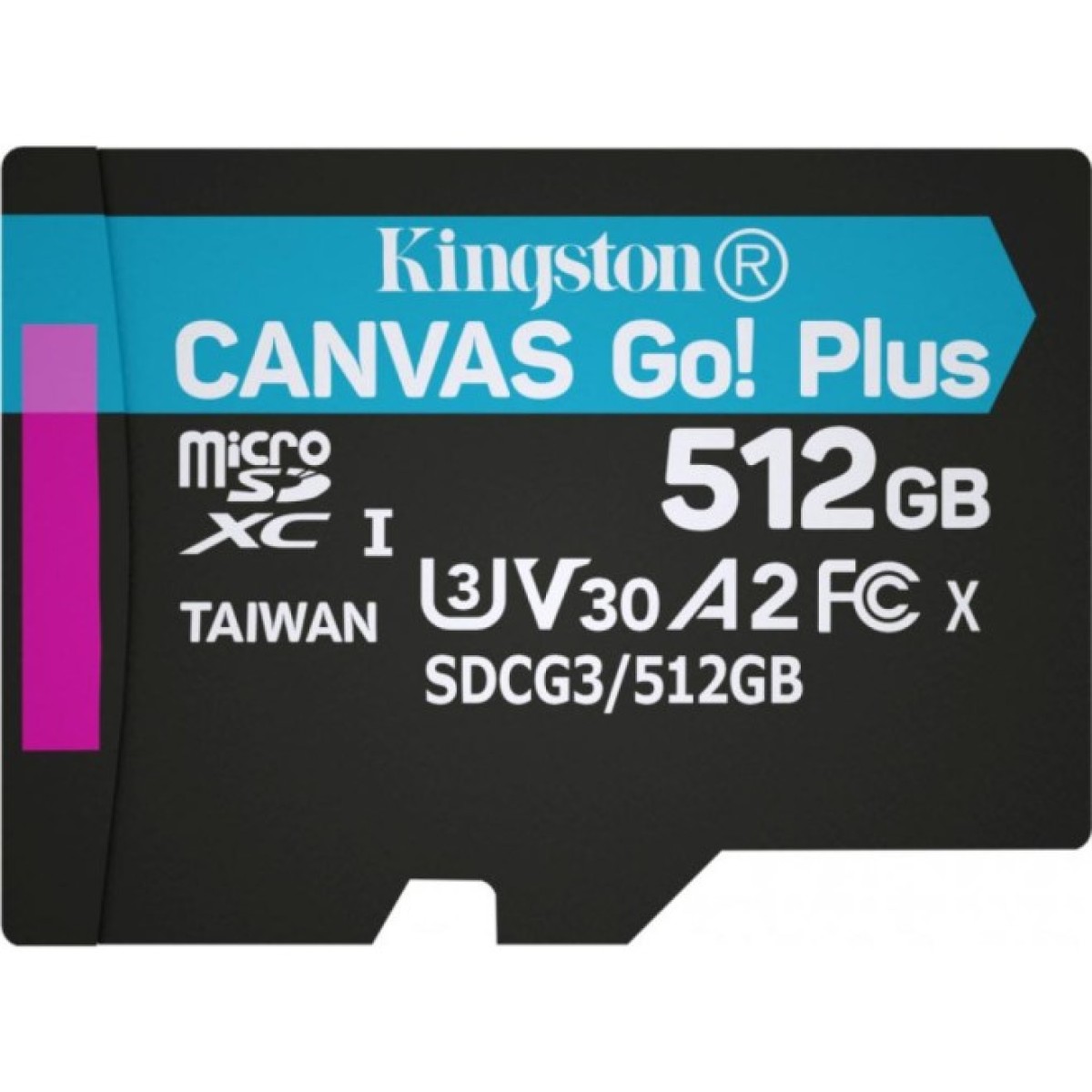 Карта пам'яті Kingston 512GB microSDXC class 10 UHS-I/U3 Canvas Go Plus (SDCG3/512GBSP) 98_98.jpg - фото 1