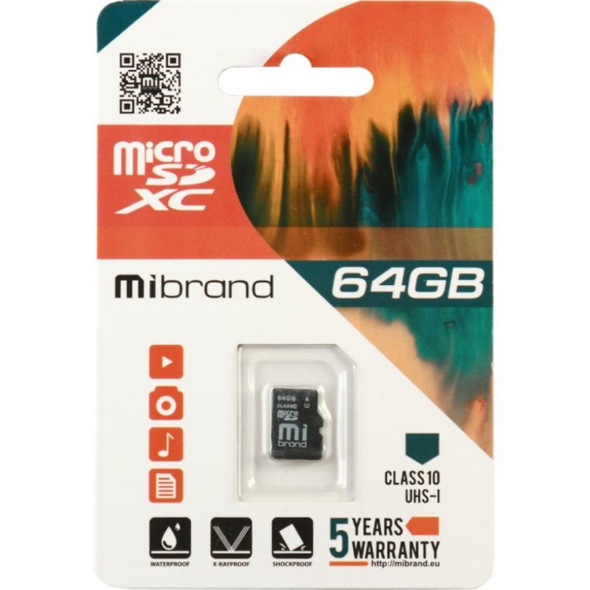 Карта пам'яті Mibrand 64GB microSDXC class 10 UHS-I (MICDXU1/64GB) 256_256.jpg