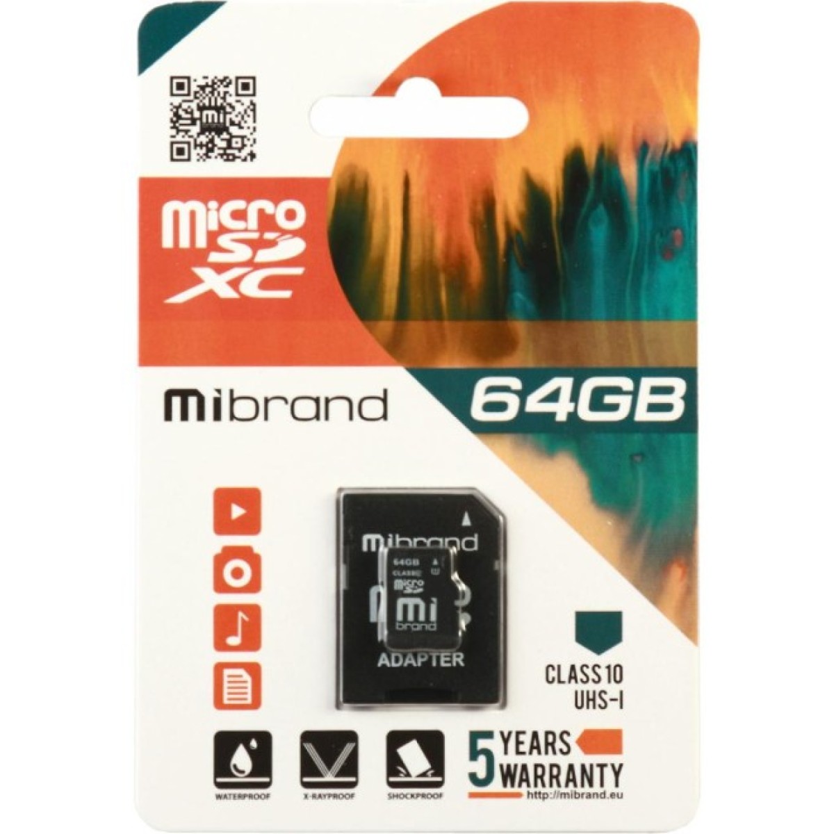 Карта памяти Mibrand 64GB microSDXC class 10 UHS-I (MICDXU1/64GB-A) 256_256.jpg