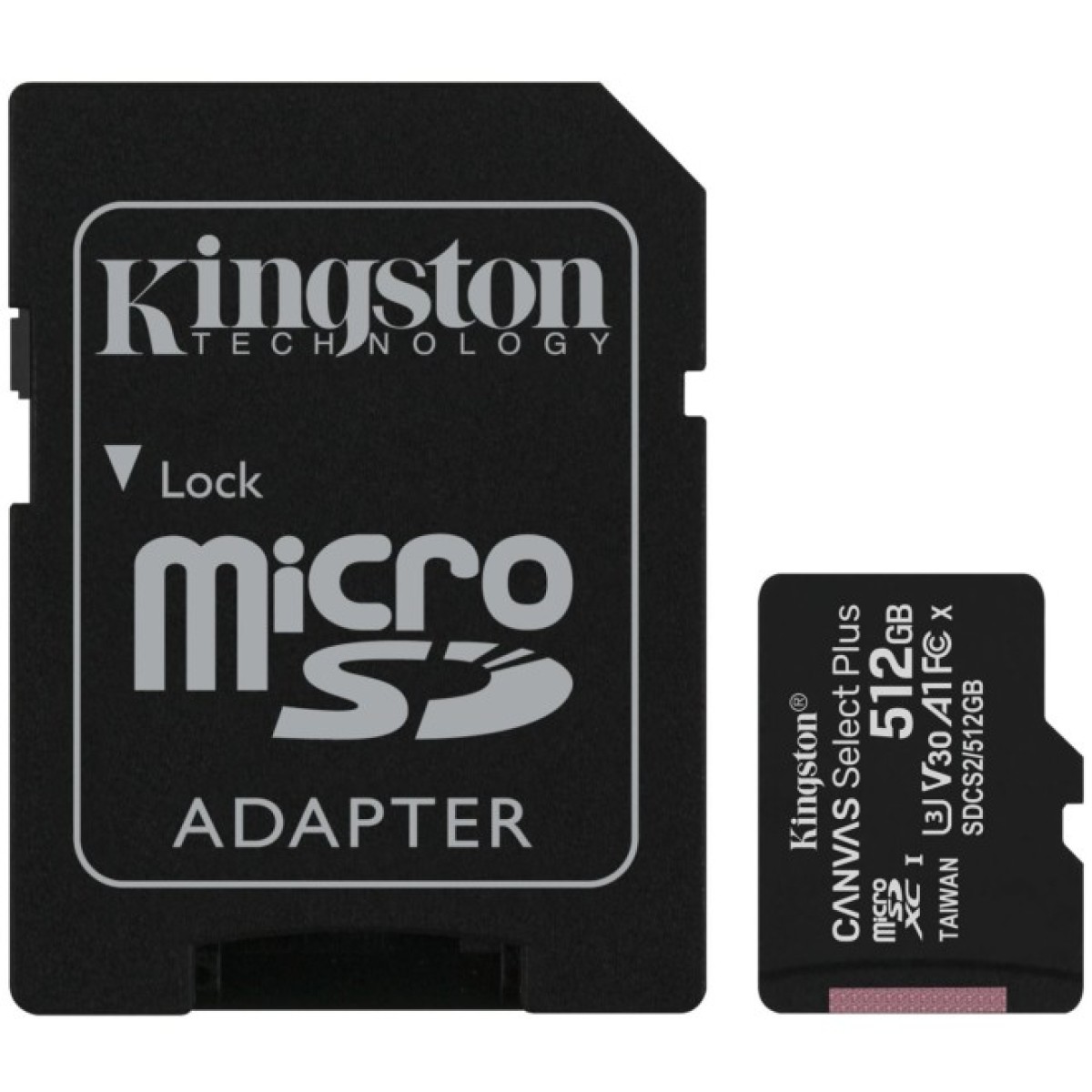 Карта пам'яті Kingston 512GB microSD class 10 A1 Canvas Select Plus (SDCS2/512GB) 98_98.jpg - фото 1