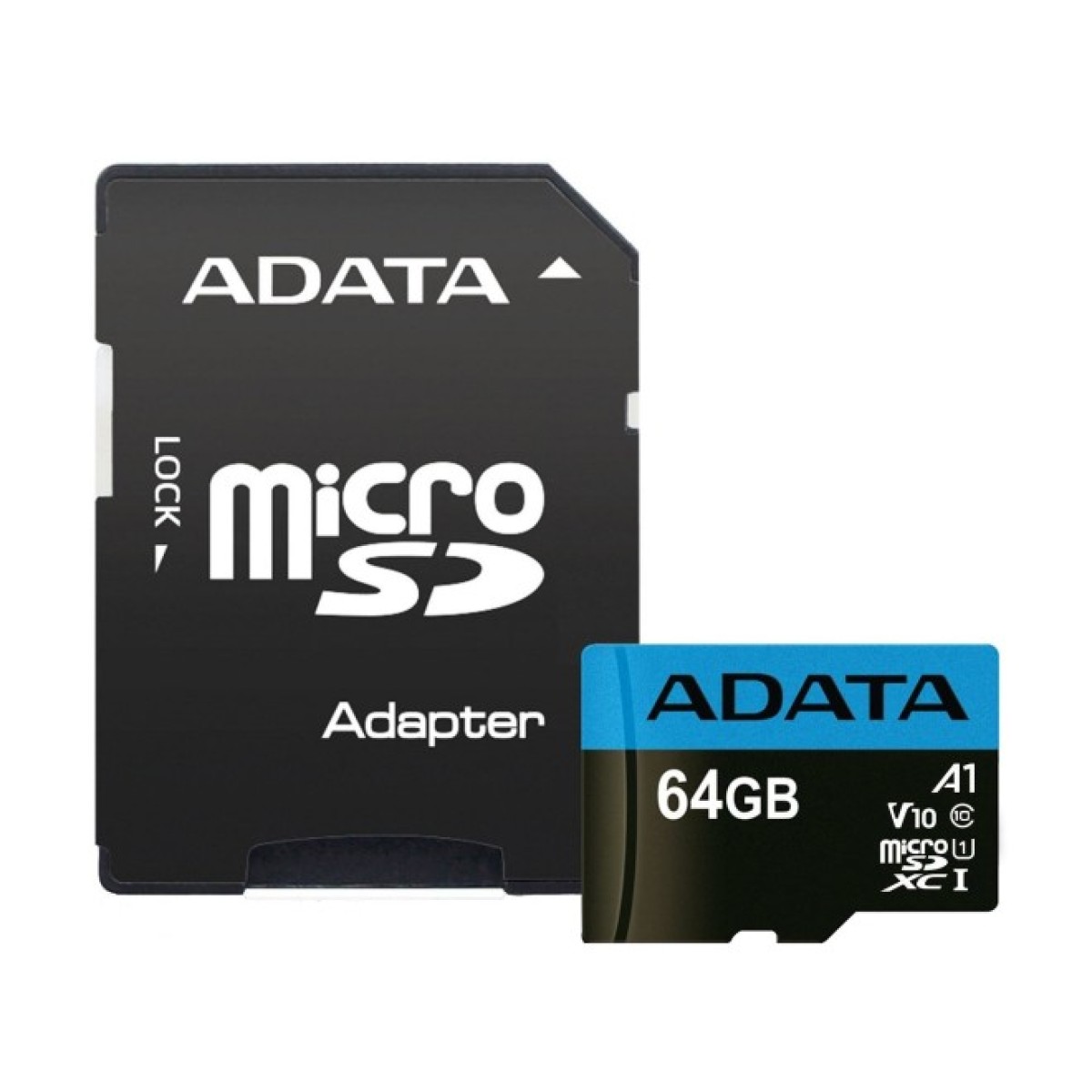 Карта пам'яті ADATA 64GB microSD class 10 UHS-I A1 Premier (AUSDX64GUICL10A1-RA1) 98_98.jpg - фото 1