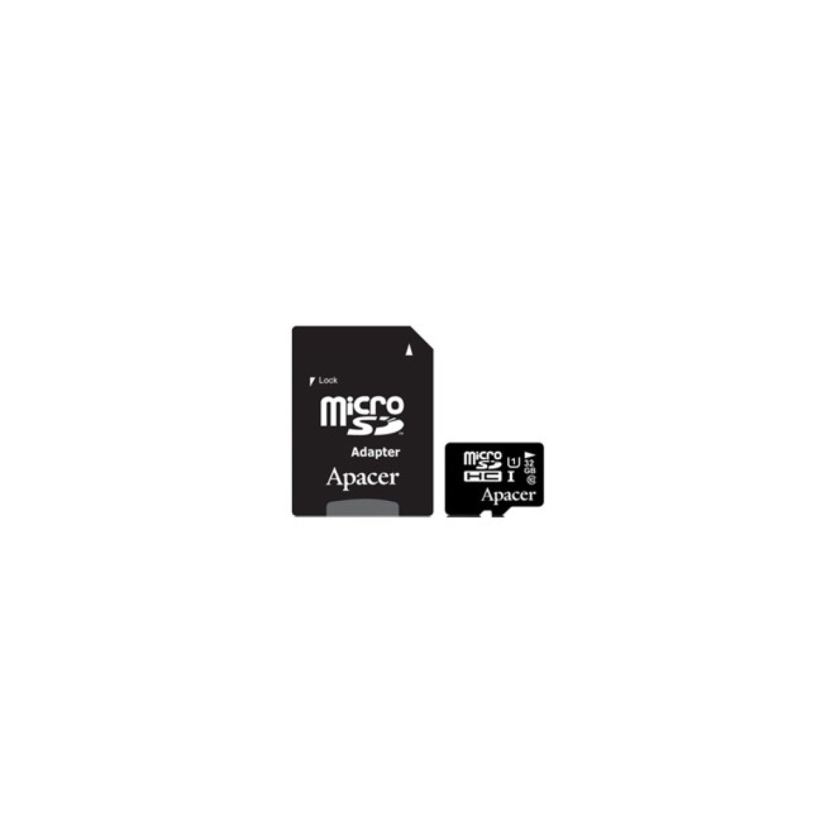 Карта пам'яті Apacer 32GB microSDHC UHS-I Class10 w/ 1 Adapter RP (AP32GMCSH10U1-R) 256_256.jpg