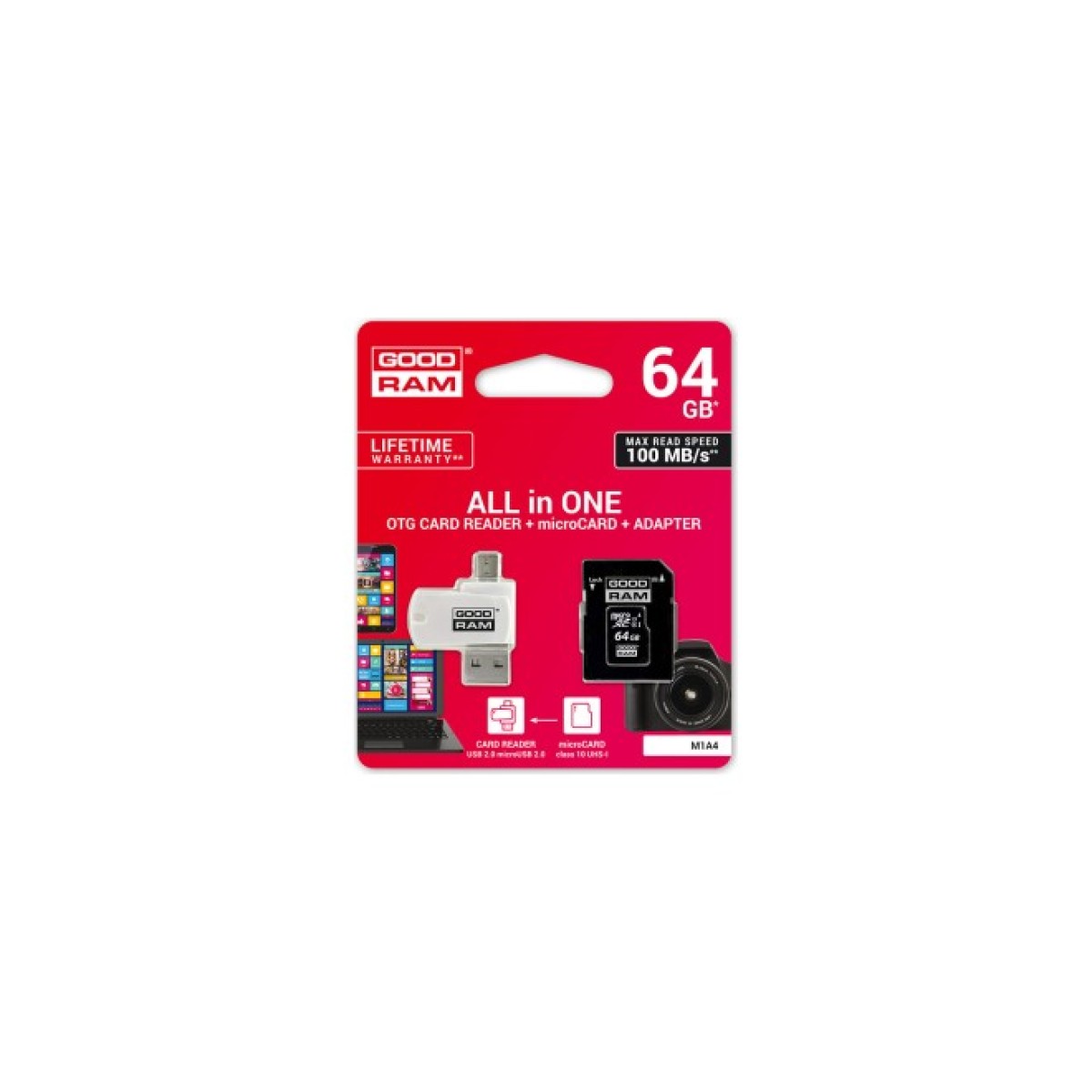 Карта памяти Goodram 64GB microSDXC class 10 UHS-I (M1A4-0640R12) 98_98.jpg - фото 2