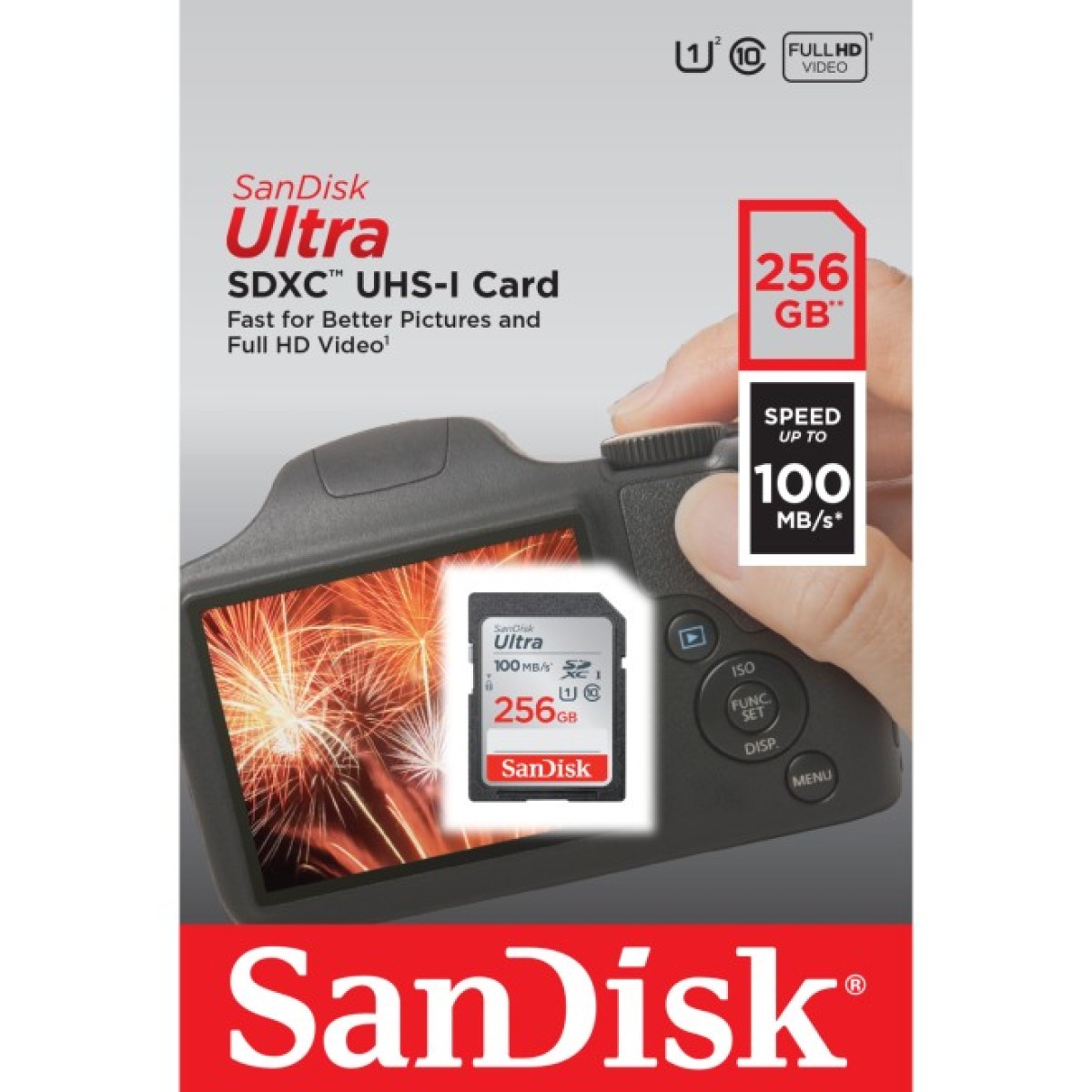 Карта памяти SanDisk 256GB SD class 10 UHS-I Ultra (SDSDUNR-256G-GN3IN) 98_98.jpg - фото 2