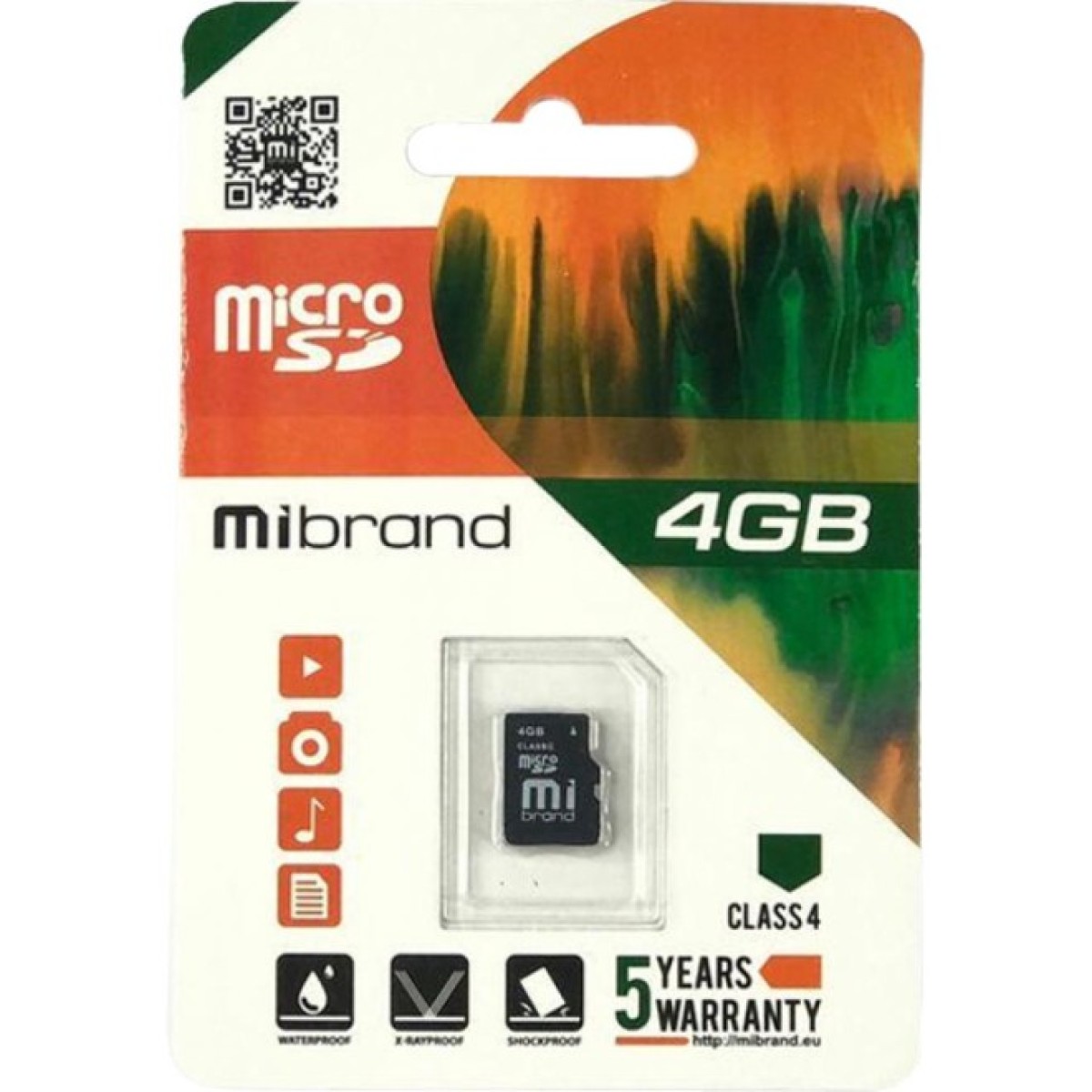 Карта пам'яті Mibrand 4GB microSDHC class 4 (MICDC4/4GB) 256_256.jpg