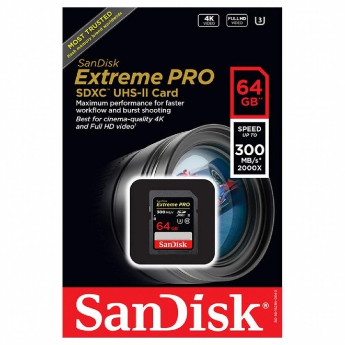 Карта пам'яті SanDisk 64GB SDXC Extreme Pro UHS-II (SDSDXDK-064G-GN4IN) 98_98.jpg - фото 3