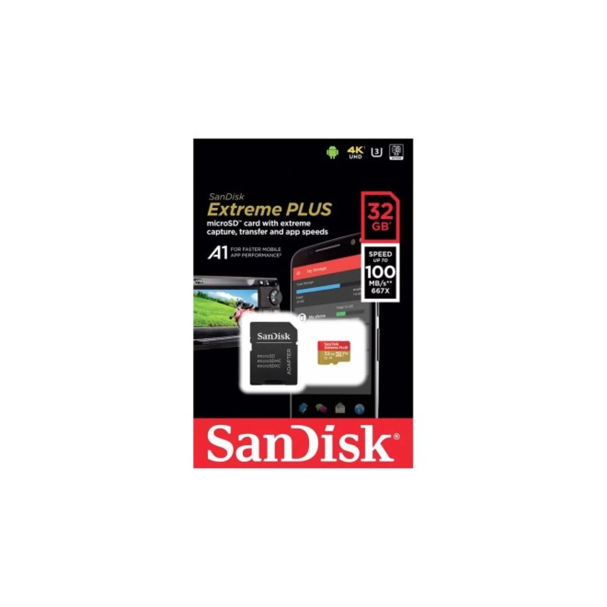 Карта памяти SanDisk 32GB microSD class 10 V30 Extreme PLUS (SDSQXBG-032G-GN6MA) 98_98.jpg - фото 4