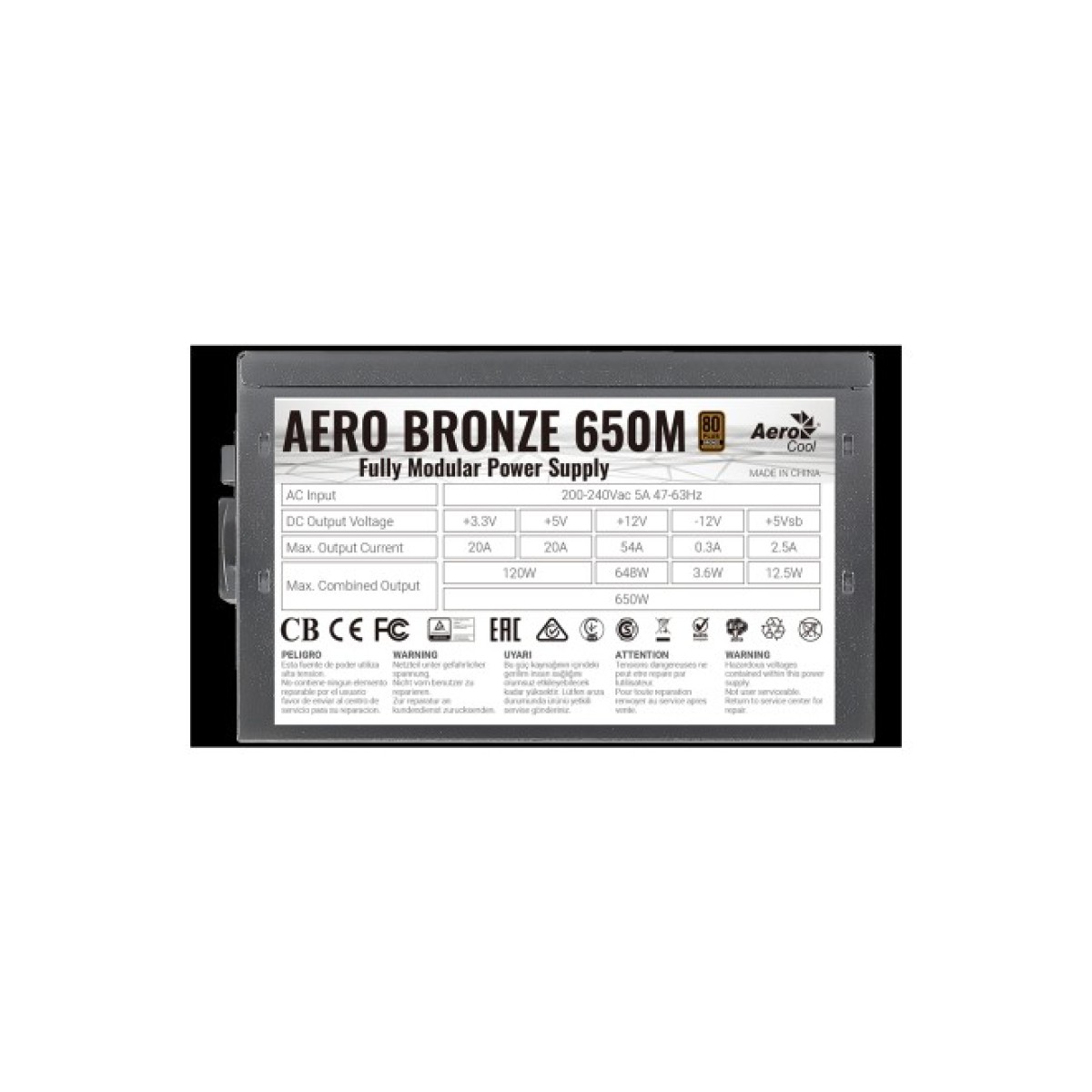 Блок живлення AeroCool 650W Aero Bronze (ACPB-AR65AEC.1M) 98_98.jpg - фото 5