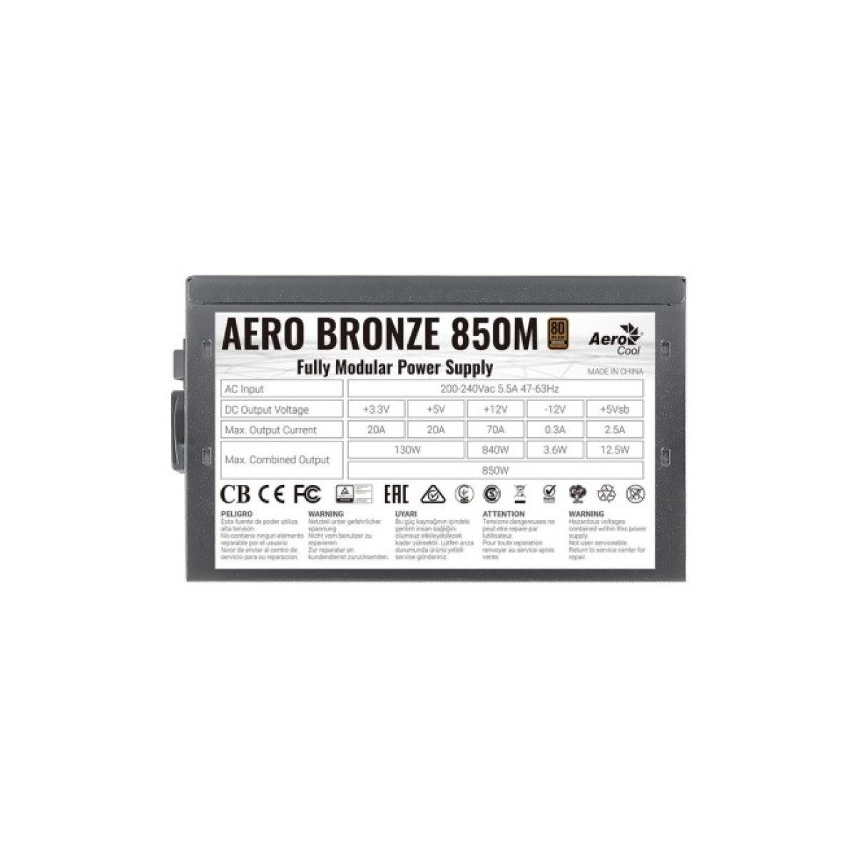 Блок живлення AeroCool 850W Aero Bronze (ACPB-AR85AEC.1M) 98_98.jpg - фото 10