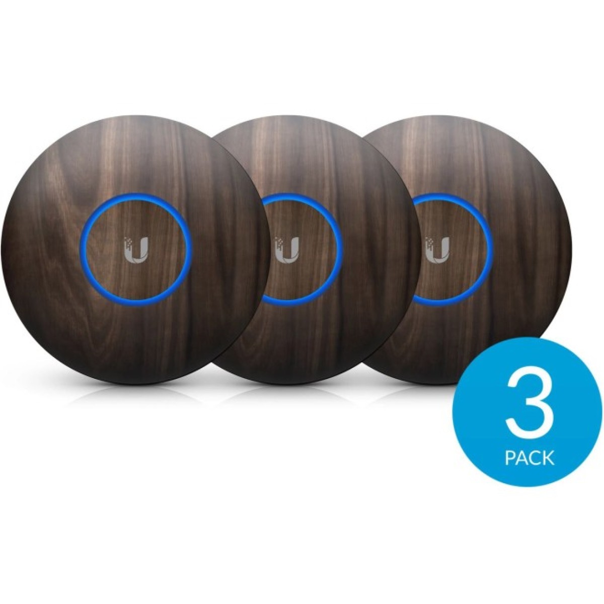 Декоративна накладка на точку доступу Ubiquiti UniFi AP nanoHD Wood Design, 3-Pack (nHD-cover-Wood-3) 98_98.jpg - фото 1